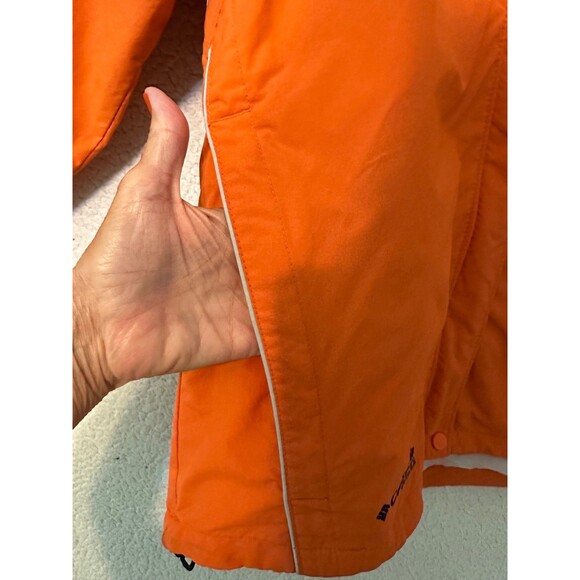 Columbia‎ XCO Jacket Women Small Orange White PACKABLE Full Zip Hooded Softshell - Picture 5 of 16